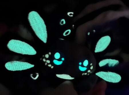 Glow in the dark embroideries